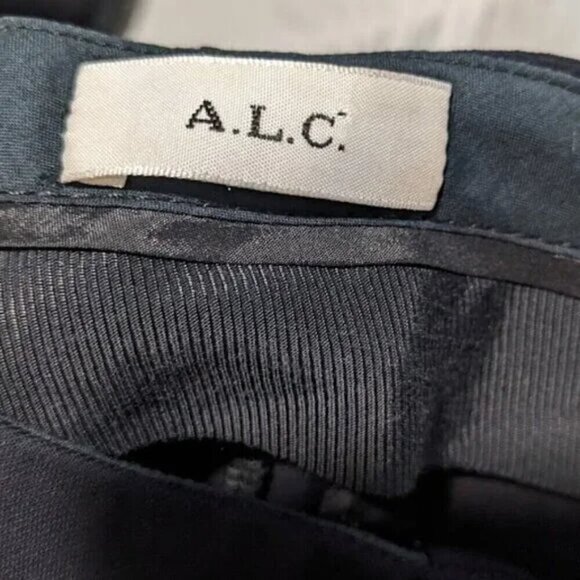 A.L.C. | Women's Leo Belted Pleat Front Pant in Evening Blue - Picture 4 of 10